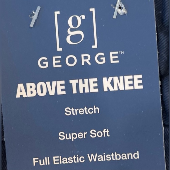 NWT - George Men's Navy w/TX "Above The Knee" with Stretch Shorts-Sizes XS S M - Picture 4 of 6